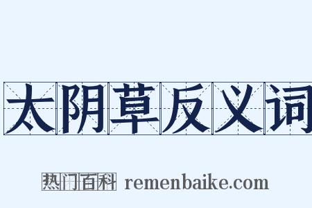 太阴草反义词是什么意思的图片